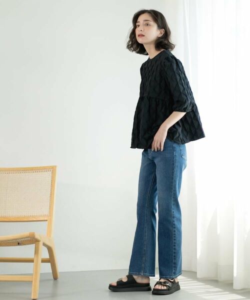 OPAQUE.CLIP / オペーク ドット クリップ シャツ・ブラウス | ふくれジャカードペプラムブラウス【洗濯機洗い可】 | 詳細23