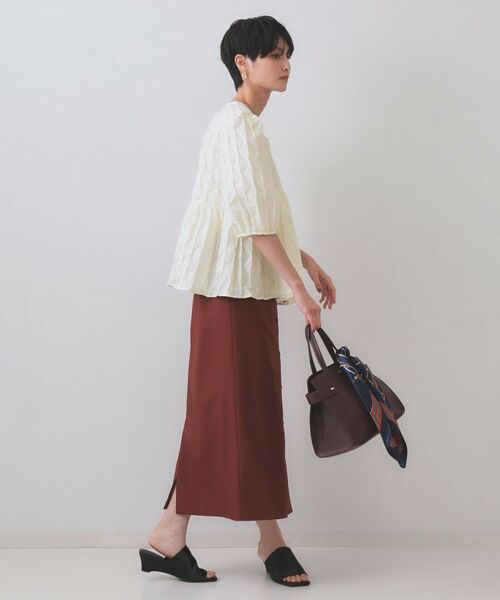 OPAQUE.CLIP / オペーク ドット クリップ シャツ・ブラウス | ふくれジャカードペプラムブラウス【洗濯機洗い可】 | 詳細27