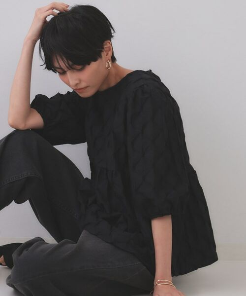 OPAQUE.CLIP / オペーク ドット クリップ シャツ・ブラウス | ふくれジャカードペプラムブラウス【洗濯機洗い可】 | 詳細29