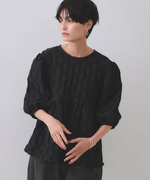 OPAQUE.CLIP / オペーク ドット クリップ シャツ・ブラウス | ふくれジャカードペプラムブラウス【洗濯機洗い可】 | 詳細30