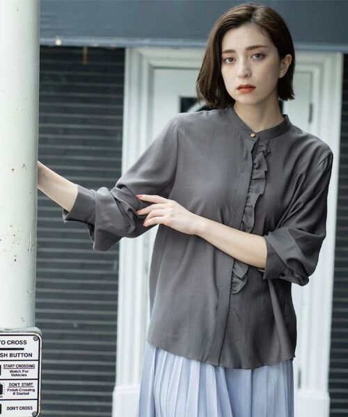 OPAQUE.CLIP / オペーク ドット クリップ シャツ・ブラウス | フロントフリルブラウス【洗濯機OK】 | 詳細1