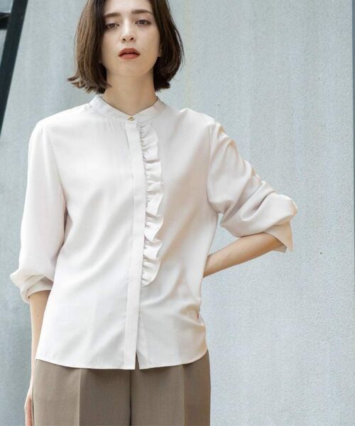 OPAQUE.CLIP / オペーク ドット クリップ シャツ・ブラウス | フロントフリルブラウス【洗濯機OK】 | 詳細10