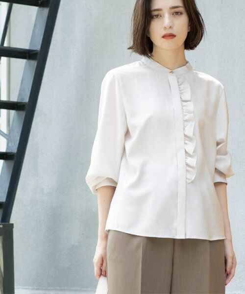 OPAQUE.CLIP / オペーク ドット クリップ シャツ・ブラウス | フロントフリルブラウス【洗濯機OK】 | 詳細11