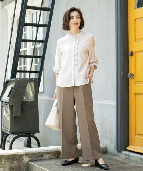 OPAQUE.CLIP / オペーク ドット クリップ シャツ・ブラウス | フロントフリルブラウス【洗濯機OK】 | 詳細12