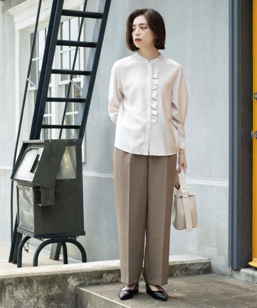 OPAQUE.CLIP / オペーク ドット クリップ シャツ・ブラウス | フロントフリルブラウス【洗濯機OK】 | 詳細13