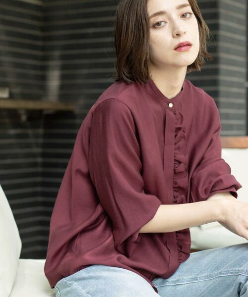 OPAQUE.CLIP / オペーク ドット クリップ シャツ・ブラウス | フロントフリルブラウス【洗濯機OK】 | 詳細14