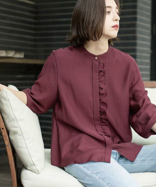 OPAQUE.CLIP / オペーク ドット クリップ シャツ・ブラウス | フロントフリルブラウス【洗濯機OK】 | 詳細15