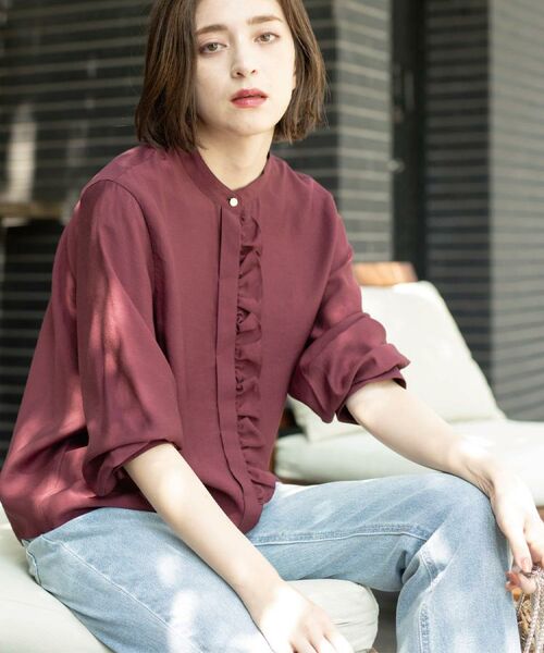 OPAQUE.CLIP / オペーク ドット クリップ シャツ・ブラウス | フロントフリルブラウス【洗濯機OK】 | 詳細16