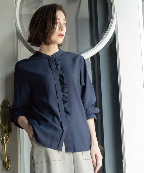 OPAQUE.CLIP / オペーク ドット クリップ シャツ・ブラウス | フロントフリルブラウス【洗濯機OK】 | 詳細18