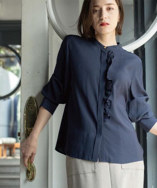 OPAQUE.CLIP / オペーク ドット クリップ シャツ・ブラウス | フロントフリルブラウス【洗濯機OK】 | 詳細19