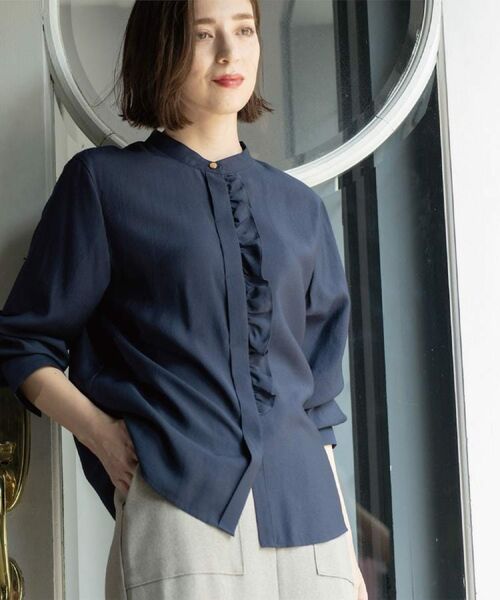 OPAQUE.CLIP / オペーク ドット クリップ シャツ・ブラウス | フロントフリルブラウス【洗濯機OK】 | 詳細20