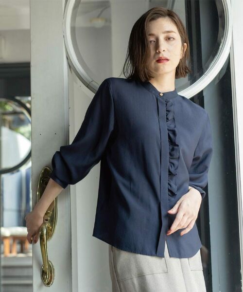 OPAQUE.CLIP / オペーク ドット クリップ シャツ・ブラウス | フロントフリルブラウス【洗濯機OK】 | 詳細21