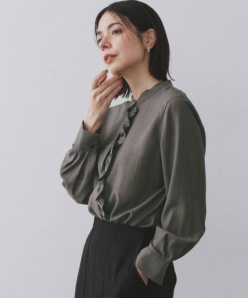 OPAQUE.CLIP / オペーク ドット クリップ シャツ・ブラウス | フロントフリルブラウス【洗濯機OK】 | 詳細22