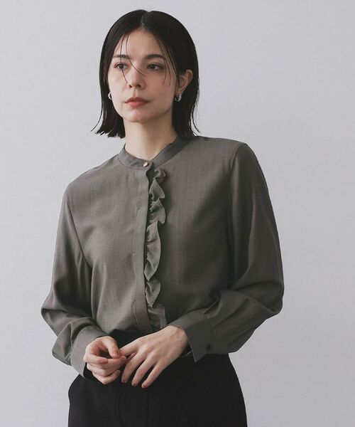 OPAQUE.CLIP / オペーク ドット クリップ シャツ・ブラウス | フロントフリルブラウス【洗濯機OK】 | 詳細23