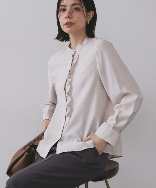 OPAQUE.CLIP / オペーク ドット クリップ シャツ・ブラウス | フロントフリルブラウス【洗濯機OK】 | 詳細27