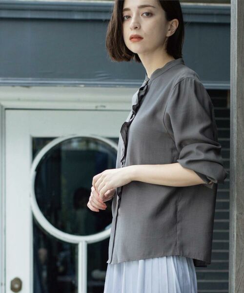 OPAQUE.CLIP / オペーク ドット クリップ シャツ・ブラウス | フロントフリルブラウス【洗濯機OK】 | 詳細3