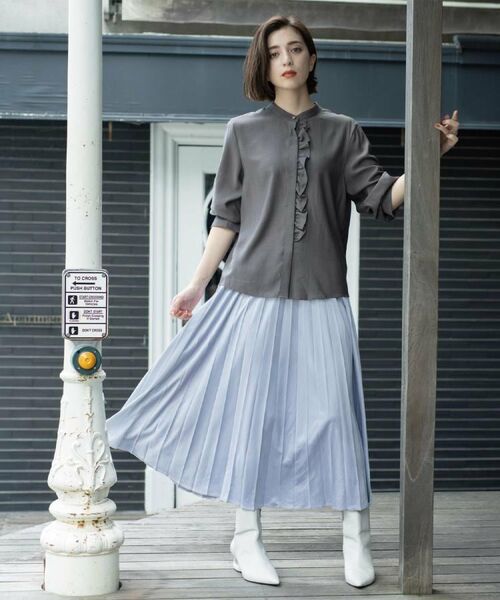 OPAQUE.CLIP / オペーク ドット クリップ シャツ・ブラウス | フロントフリルブラウス【洗濯機OK】 | 詳細5