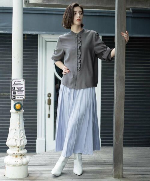 OPAQUE.CLIP / オペーク ドット クリップ シャツ・ブラウス | フロントフリルブラウス【洗濯機OK】 | 詳細6