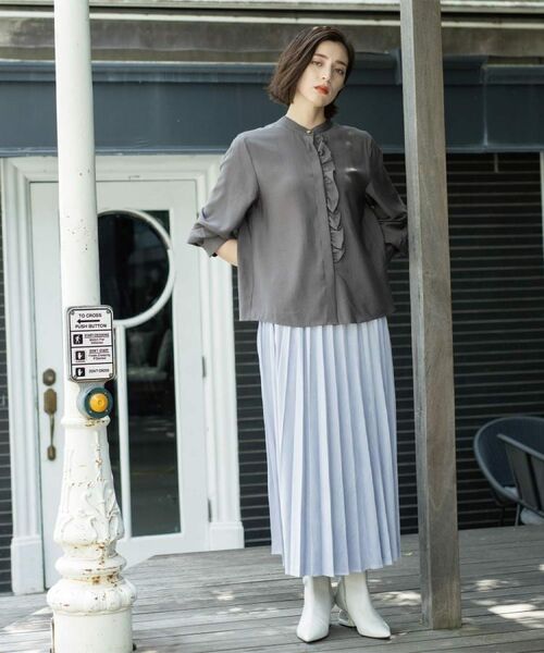 OPAQUE.CLIP / オペーク ドット クリップ シャツ・ブラウス | フロントフリルブラウス【洗濯機OK】 | 詳細7