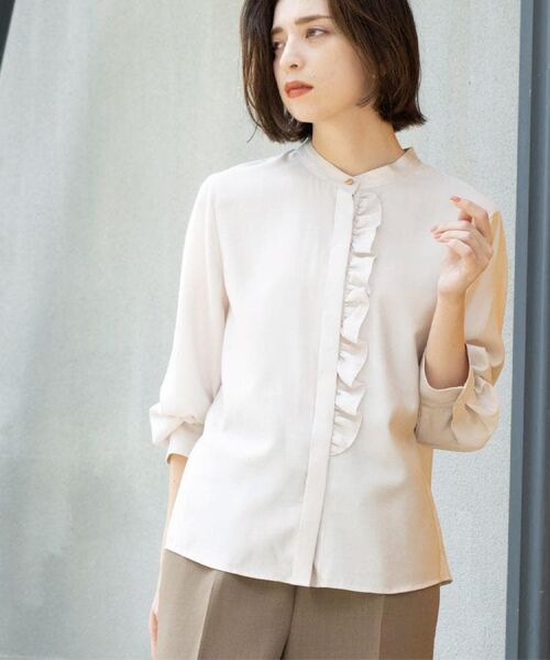 OPAQUE.CLIP / オペーク ドット クリップ シャツ・ブラウス | フロントフリルブラウス【洗濯機OK】 | 詳細8
