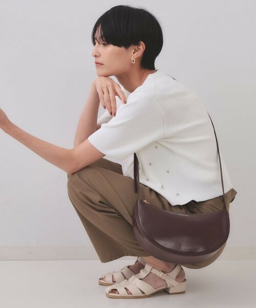 OPAQUE.CLIP / オペーク ドット クリップ ショルダーバッグ | 【軽量】オイル調合皮ムーンショルダーバッグ | 詳細3