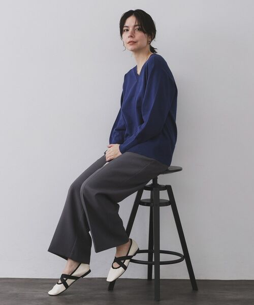 OPAQUE.CLIP / オペーク ドット クリップ フラットシューズ | クロスゴムデザインバレエシューズ | 詳細7