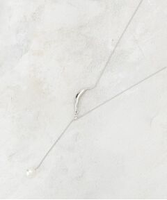 OPAQUE.CLIP / オペーク ドット クリップ ネックレス・ペンダント・チョーカー | ニュアンスバー×フェイクパール　スライドネックレス