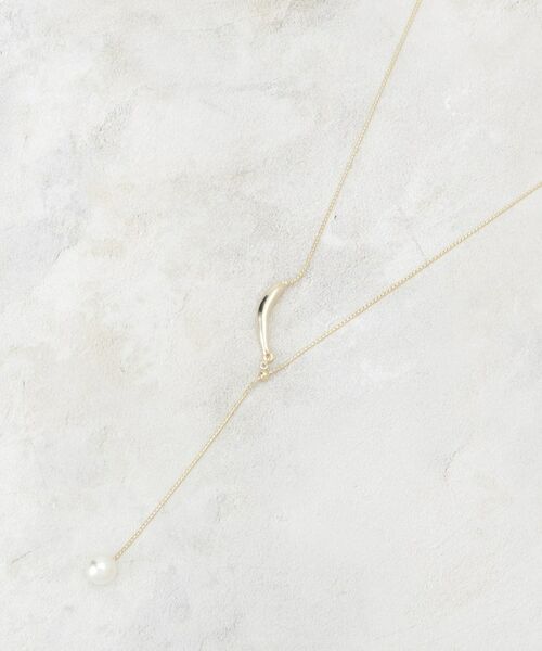 OPAQUE.CLIP / オペーク ドット クリップ ネックレス・ペンダント・チョーカー | ニュアンスバー×フェイクパール　スライドネックレス | 詳細1