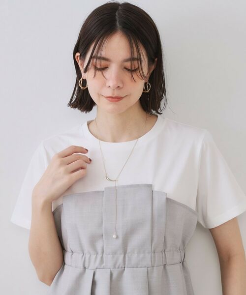 OPAQUE.CLIP / オペーク ドット クリップ ネックレス・ペンダント・チョーカー | ニュアンスバー×フェイクパール　スライドネックレス | 詳細4