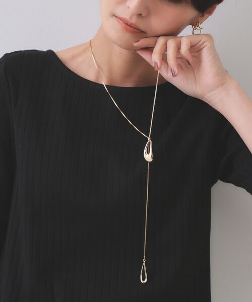 OPAQUE.CLIP / オペーク ドット クリップ ネックレス・ペンダント・チョーカー | 【2WAY】しずくメタルネックレス | 詳細7