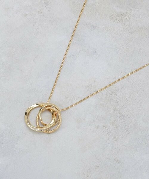 OPAQUE.CLIP / オペーク ドット クリップ ネックレス・ペンダント・チョーカー | トリプルリングビジューネックレス | 詳細1