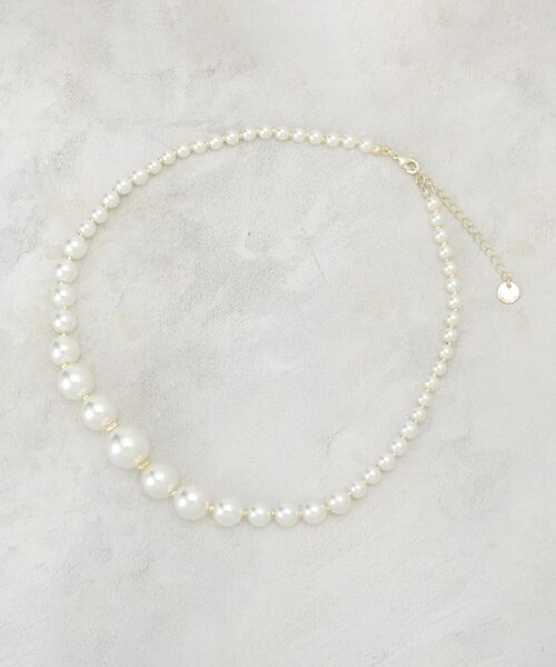 OPAQUE.CLIP / オペーク ドット クリップ ネックレス・ペンダント・チョーカー | 大小フェイクパールネックス | 詳細1