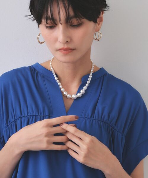 OPAQUE.CLIP / オペーク ドット クリップ ネックレス・ペンダント・チョーカー | 大小フェイクパールネックス | 詳細4