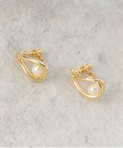 OPAQUE.CLIP / オペーク ドット クリップ ピアス・イヤリング | しずくメタル×フェイクパールイヤリング