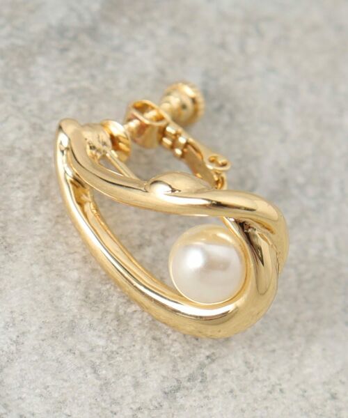 OPAQUE.CLIP / オペーク ドット クリップ ピアス・イヤリング | しずくメタル×フェイクパールイヤリング | 詳細2