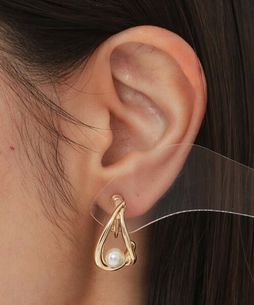 OPAQUE.CLIP / オペーク ドット クリップ ピアス・イヤリング | しずくメタル×フェイクパールイヤリング | 詳細4