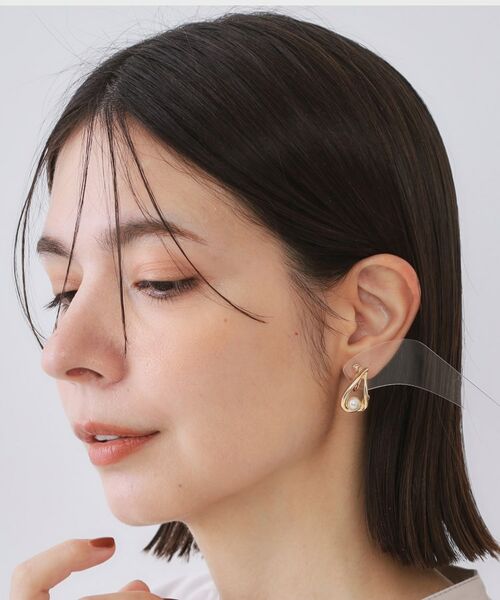 OPAQUE.CLIP / オペーク ドット クリップ ピアス・イヤリング | しずくメタル×フェイクパールイヤリング | 詳細5