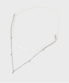 OPAQUE.CLIP / オペーク ドット クリップ ベルト・サスペンダー | 【マルチWAY】ネックレスにもなるパール調チェーンベルト