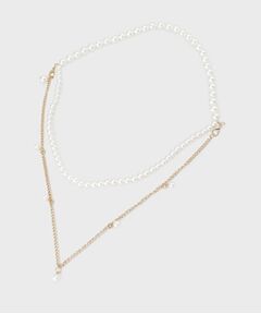 OPAQUE.CLIP / オペーク ドット クリップ ベルト・サスペンダー | 【マルチWAY】ネックレスにもなるパール調チェーンベルト