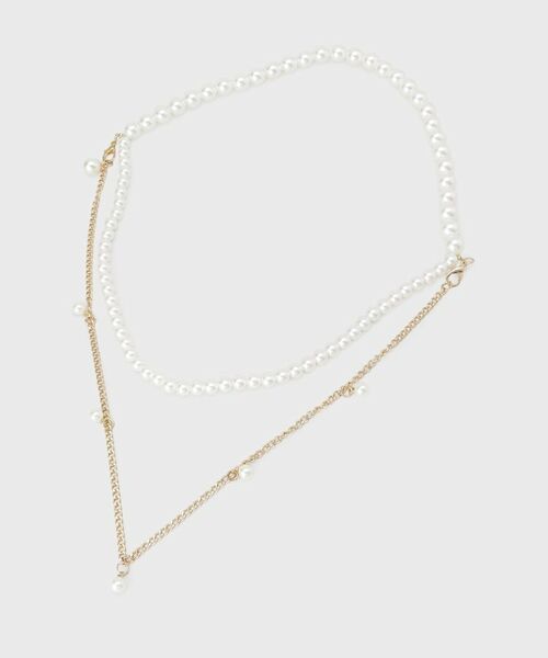 OPAQUE.CLIP / オペーク ドット クリップ ベルト・サスペンダー | 【マルチWAY】ネックレスにもなるパール調チェーンベルト | 詳細1