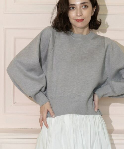 OPAQUE.CLIP / オペーク ドット クリップ ニット・セーター | スウェットライクニット(グレー(012))