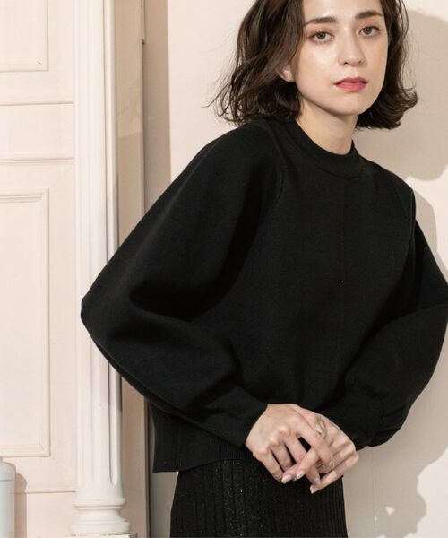 OPAQUE.CLIP / オペーク ドット クリップ ニット・セーター | スウェットライクニット(ブラック(019))
