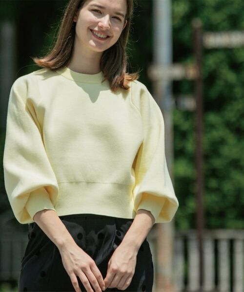 OPAQUE. CLIP/オペーク ドット クリップ スウェットライクニット イエロー(031) 00(FREE)