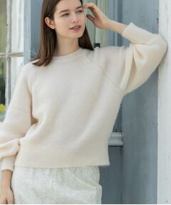 OPAQUE.CLIP / オペーク ドット クリップ ニット・セーター | クリアシャギークルーネックニット【洗える】