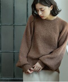 OPAQUE.CLIP / オペーク ドット クリップ ニット・セーター | クリアシャギークルーネックニット【洗える】