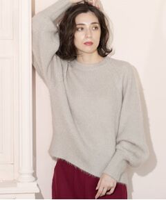 OPAQUE.CLIP / オペーク ドット クリップ ニット・セーター | クリアシャギークルーネックニット【洗える】