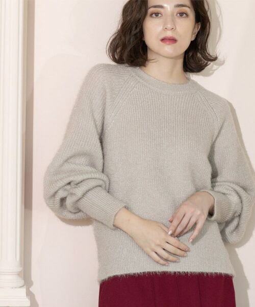 OPAQUE.CLIP / オペーク ドット クリップ ニット・セーター | クリアシャギークルーネックニット【洗える】 | 詳細17