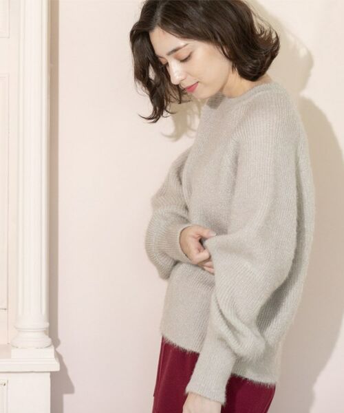 OPAQUE.CLIP / オペーク ドット クリップ ニット・セーター | クリアシャギークルーネックニット【洗える】 | 詳細19