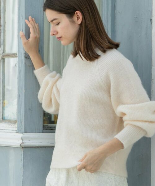 OPAQUE.CLIP / オペーク ドット クリップ ニット・セーター | クリアシャギークルーネックニット【洗える】 | 詳細2