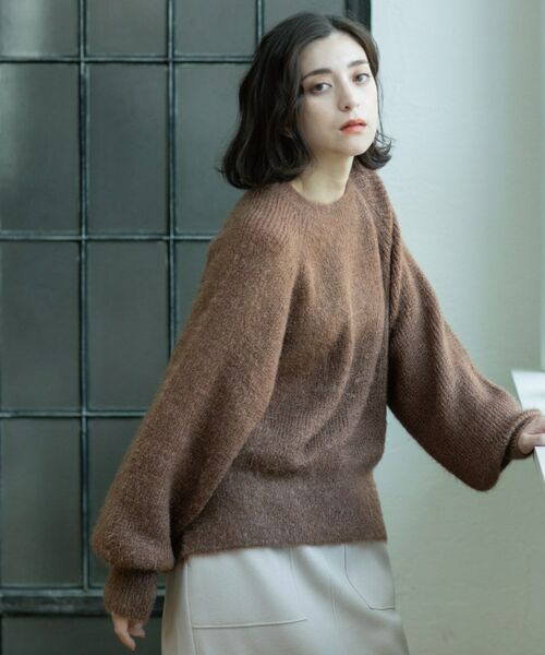 OPAQUE.CLIP / オペーク ドット クリップ ニット・セーター | クリアシャギークルーネックニット【洗える】 | 詳細25